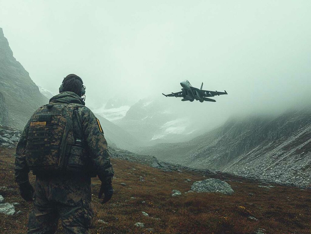 Coordination des attaques air-sol par les pilotes de chasse