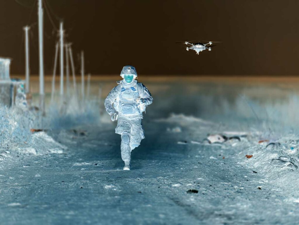 drone autonome avec ciblage thermique IA
