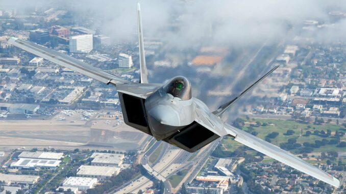 F-22-Raptor La furtivité du F‑22 Raptor : RCS minime, technologie de pointe