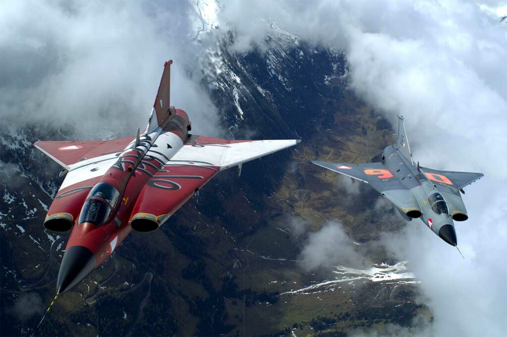 Quand le Saab Draken exécutait le Cobra avant le Su-27