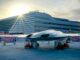 Un drone aile volante bi-réacteur chinois se montre à Changchun