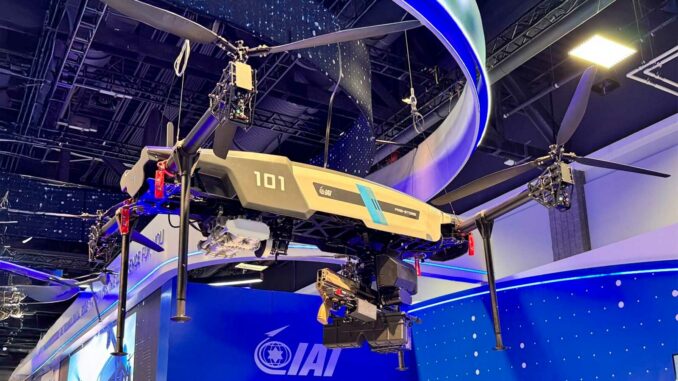 IAI-firestorm-250 IAI dévoile le Fire Storm 250 : un drone à mitrailleuse létale