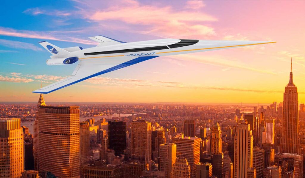 S-512 Diplomat : Le jet supersonique du futur : silencieux, sans fenêtres et ultra-rapide