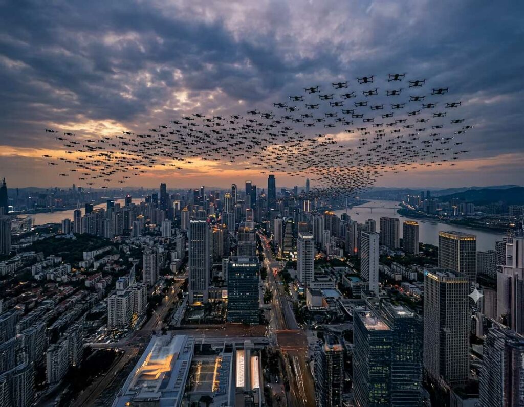 essaim de drones